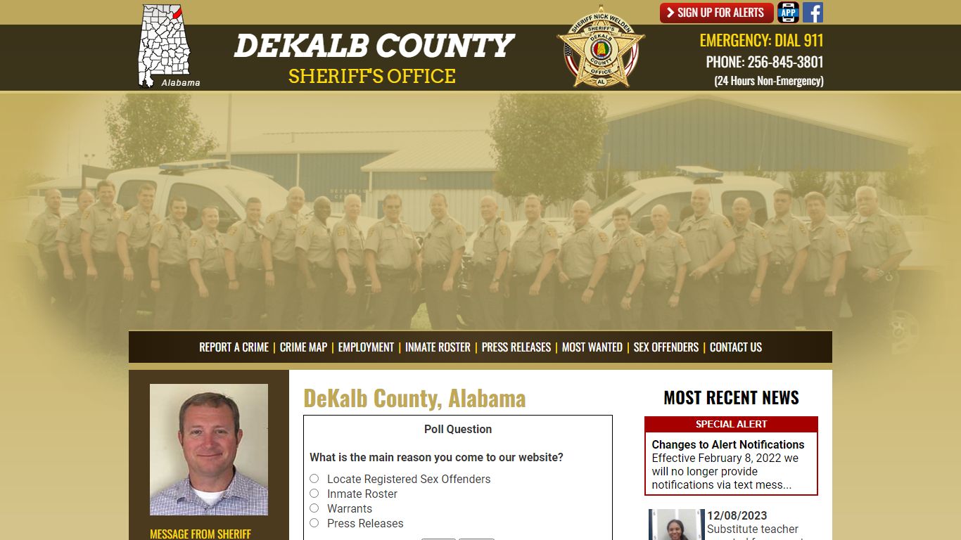 Inmate Roster (11) - DeKalb County Sheriff's Office - Fort Payne, Alabama